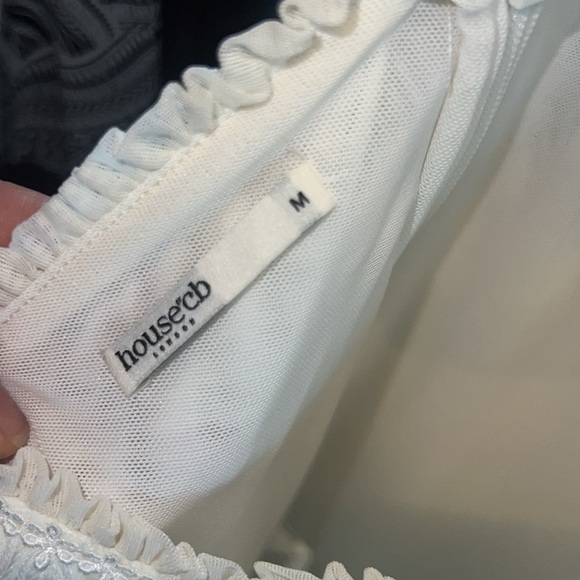 House of CB Joan Ivory Lace Up Back Maxi Dress Size M - Picture 12 of 14